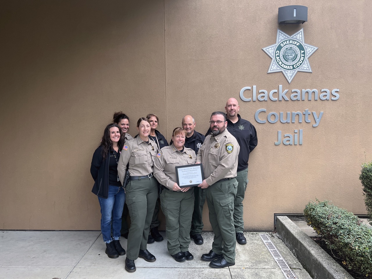 Clackamas County Jail First to Achieve New Accreditation by the Oregon